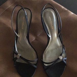 Ann Taylor Black Sling Formal Heels